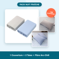 Pack Nuit Fraîche — couverture + 2 taies rafraîchissantes